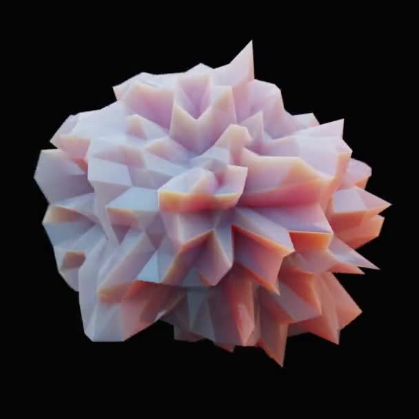 晶体结构形成与形貌的三维渲染 — 图库视频影像