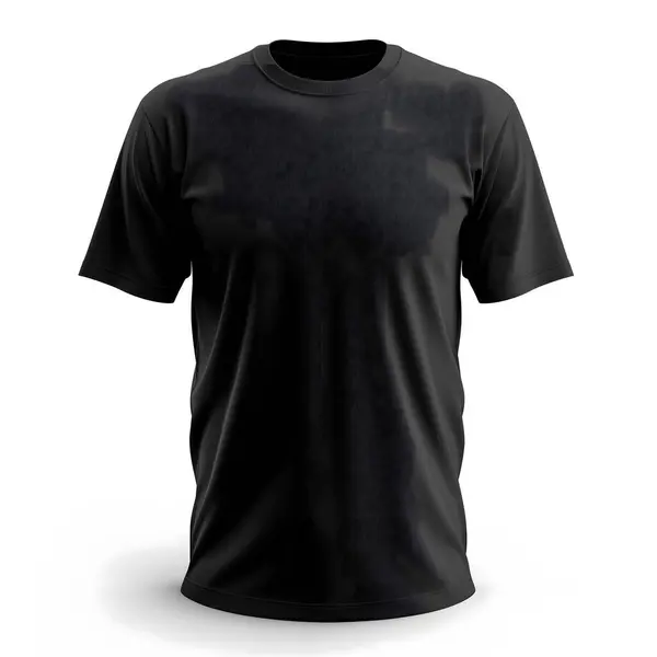 Siyah gömlek modeli beyaz arkaplanda izole edilmiş.