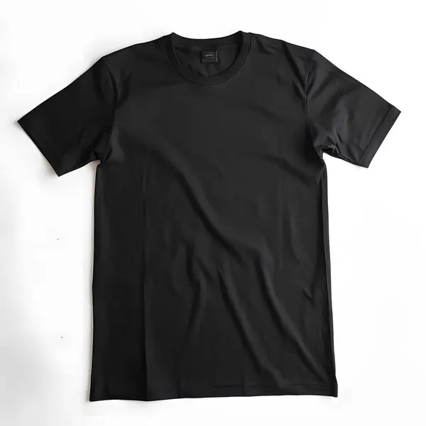 Merch Şablonu Boş Tee Yüksek Çözünürlüklü Siyah Şeffaf Arkaplan