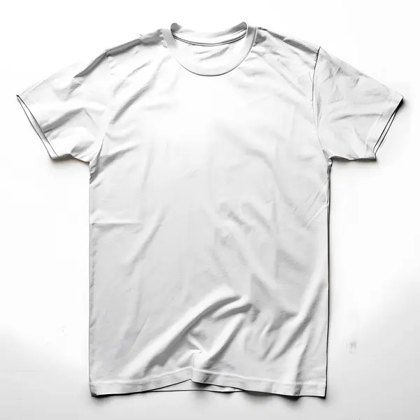 Biała Koszulka Białym Tle Użytku Fotoshopie Projekt Graficzny Projekt Mody — Zdjęcie stockowe