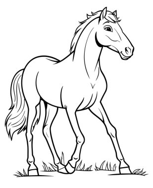 Çocuklar için at boyama sayfaları