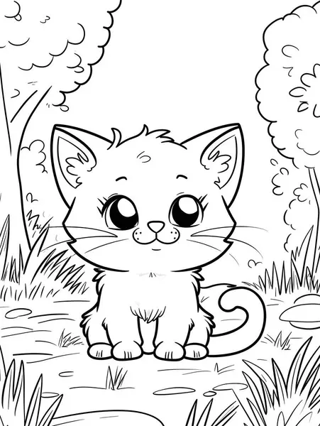 Tilki boyama sayfası, Çocuklar için Boyama Kitabı sayfası