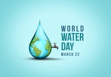 Accelerating Change - World Water Day and World Toilet Day 2023 3d Concept. Every Drop Matters. Saving water and world environmental protection concept- Environment day