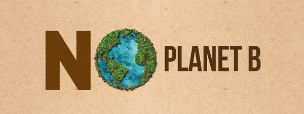 Earth day concept. There is no planet B. 3d eco friendly design. Earth map shapes with trees water and shadow. Save the Earth concept Banner. Happy Earth Day, 22 April.