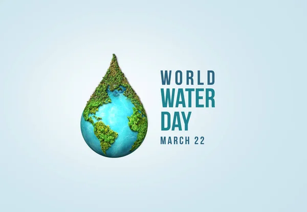Accelerating Change - World Water Day and World Toilet Day 2023 3d Concept. Every Drop Matters. Saving water and world environmental protection concept- Environment day