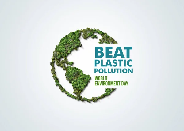 플라스틱 환경의 2023 숲으로 아이콘 — 스톡 사진