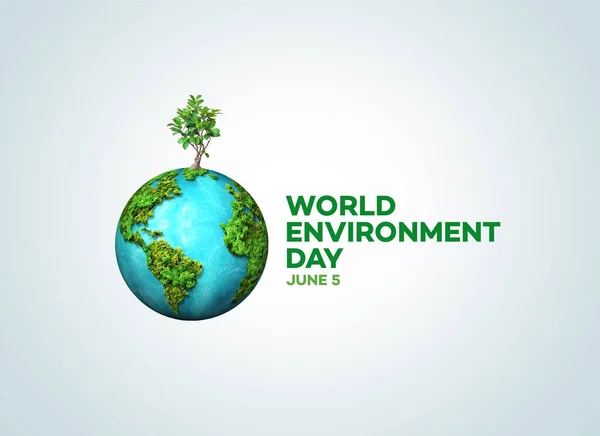 Beat Plastic Pollution World Environment Day Concept Design Happy Environment — Stock Photo, Image