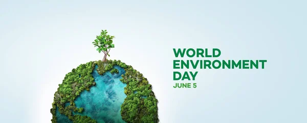 Beat Plastic Pollution World Environment Day Concept Design Happy Environment — Stock Photo, Image