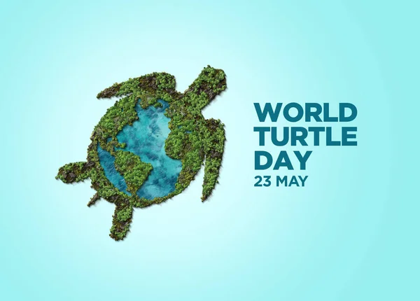 World Turtle Day Template Design World Oceans Day Concept Turtle — Stock Photo, Image