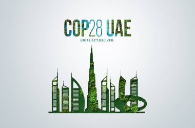 Birleşmiş Milletler İklim Değişikliği Konferansı COP28 BAE. Etkinlik 6-17 Kasım 2023 tarihleri arasında Dubai Emirliği, Birleşik Arap Emirlikleri 'nde gerçekleşecek.