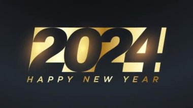 Yeni yılın kutlu olsun 2024 logo konsepti videosu.
