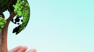 2023 Dünya Çevre Günü konsept geçmişi. Ekoloji konsepti. Küre haritalı tasarım ve beyaz arkaplanda izole edilmiş yapraklar. Daha İyi Ortam, Daha İyi Yarın.