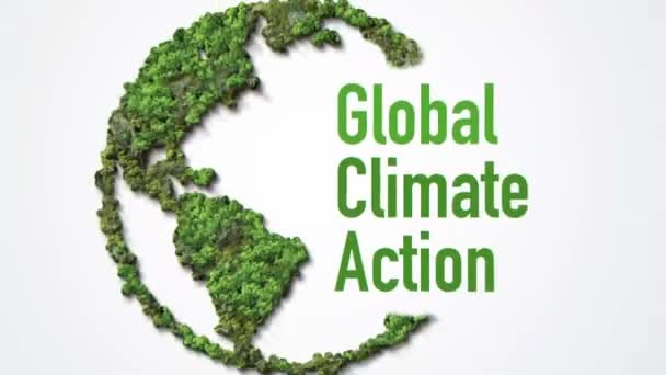 Acción Climática Global Día Tierra Medio Ambiente Concepto Fondo Concepto — Vídeos de Stock