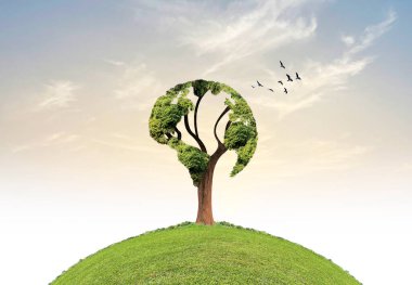 #BeatPlastikKirlilik, Dünya Çevre Günü konsepti 2025 3d ağaç arkaplanı. 