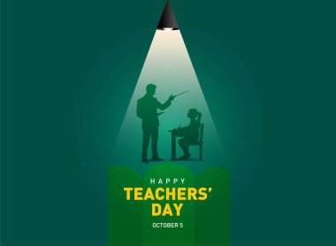 Happy Teacher's day concept vector illustration background. Creative teacher's day vector education concept. clipart