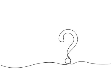 Soru işareti çizimi aralıksız çizgi çizimi resim çizimi