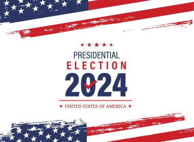 ABD Seçim 2024 konsept vektörü. resimleme.