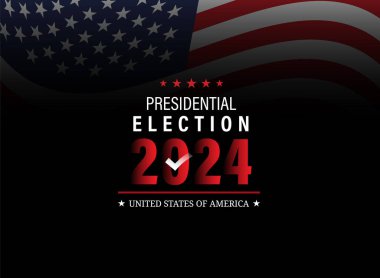 ABD Seçim 2024 konsept vektörü. resimleme.