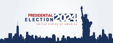 USA Presidential Election 2024 vector illustration. Poster, card, banner and background. clipart