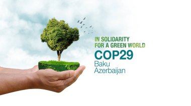 Birleşmiş Milletler İklim Değişikliği Konferansı COP29 Bakü, Azerbaycan. Yeşil Dünya İçin Dayanışma içinde