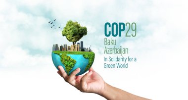Birleşmiş Milletler İklim Değişikliği Konferansı COP29 Bakü, Azerbaycan. Yeşil Dünya İçin Dayanışma içinde