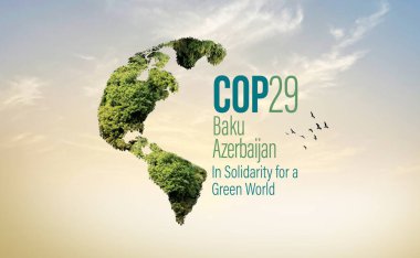 Birleşmiş Milletler İklim Değişikliği Konferansı COP29 Bakü, Azerbaycan. Yeşil Dünya İçin Dayanışma içinde