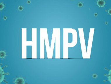 HMPV virüsü 3 boyutlu konsept. İnsan metafnömotorirüsü (HMPV) genellikle soğuk algınlığına benzer semptomlara yol açan bir virüstür..