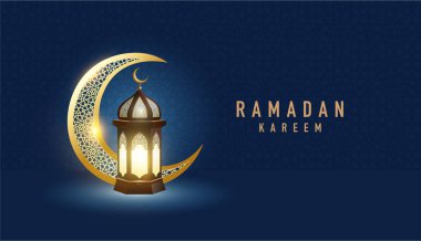 Ramazan Kareem İslami arka plan şablonu vektör ilülasyonu.