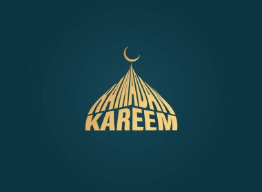 Ramazan Kareem İslami arka plan şablonu vektör ilülasyonu.