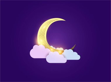 Ramazan Kareem İslami arka plan şablonu vektör ilülasyonu.