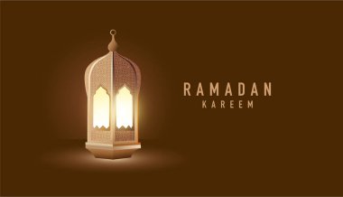 Ramazan Kareem İslami arka plan şablonu vektör ilülasyonu.