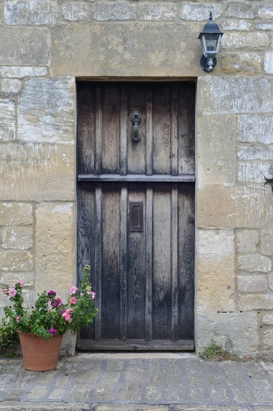 Front Door Neighbouring Old Cottage House Street English Town — Stock Photo, Image
