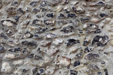 Çakmaktaşı taş duvarın yakın görüntüsü