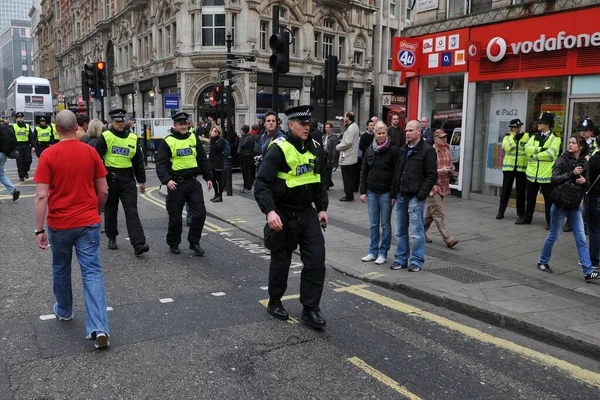 View City Centre Street Government Protesters Rallied March 2011 London — Stockfoto