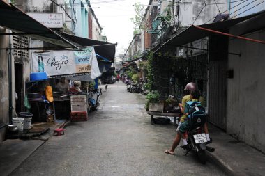 Bangkok, Tayland 'ın sokak manzarası. 