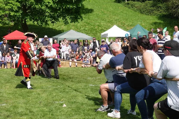 2023年5月7日に英国のウォーミンスターで町の公園で春のおとぎ話 歴史的なウィルトシャーの町は地元の文化やお祭りで有名です — ストック写真
