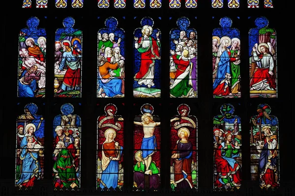 Stained Glass Window Different Windows — Stock Photo, Image