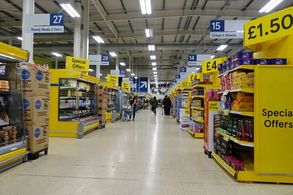 Large Shopping Cart Supermarket — Stock Photo, Image