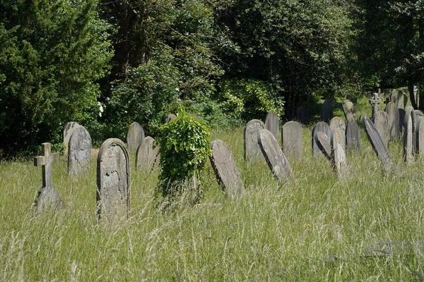 Pedras Tumulares Cemitério — Fotografia de Stock