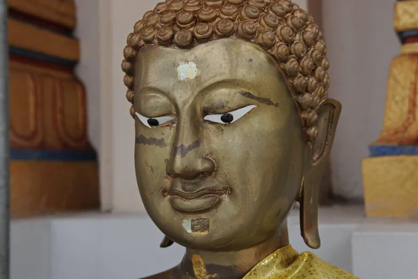 Vista Una Antigua Estatua Buda — Foto de Stock