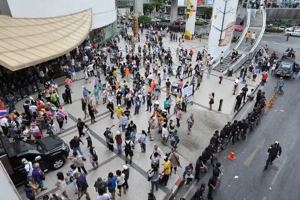 Hükümet Karşıtı Protestocular Haziran 2013 Bangkok Tayland Bir Şehir Merkezinde — Stok fotoğraf