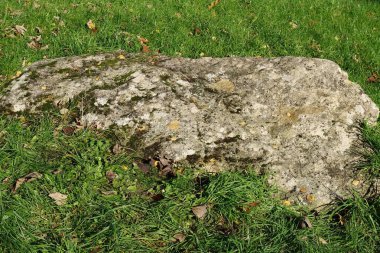 Bahçedeki büyük kayalar.