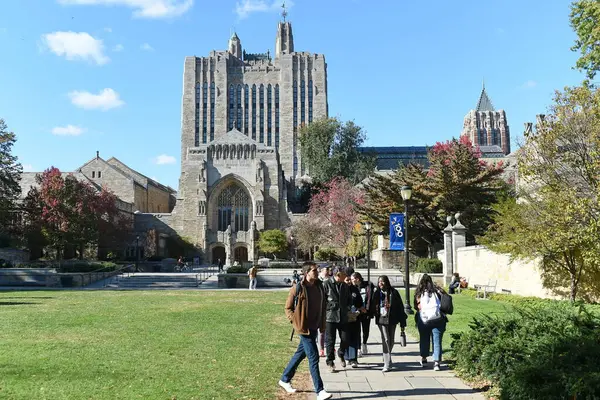 New Haven Usa View Sterling Memorial Library Yale University Founded — Stock Photo, Image