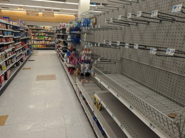 Market rafları, gıda pazarı içleri. 