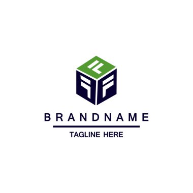 F harfi küp logo simge