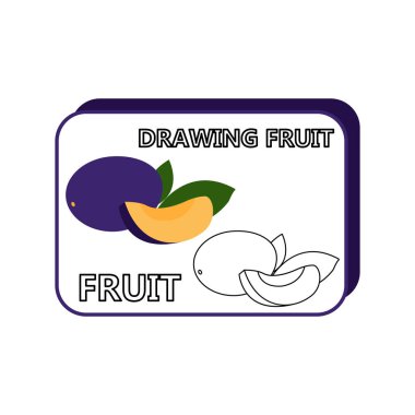coloring book for children with the icon of figs