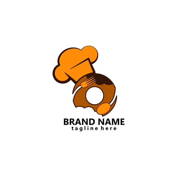 Логотип Эмблема Магазина Пончиков Векторного Дизайна Пекарни Identity Business — стоковый вектор