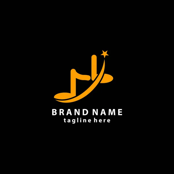 Bokstaven Logotyp Mall Med Star Designelement Vektorillustration Branding Företagsidentitet — Stock vektor