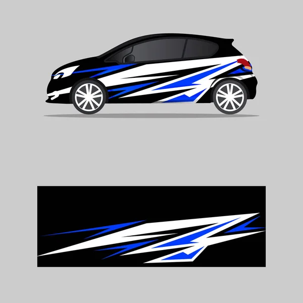 Graphic Abstract Stripe Racing Background Kit Designs Para Veículo Carro — Vetor de Stock