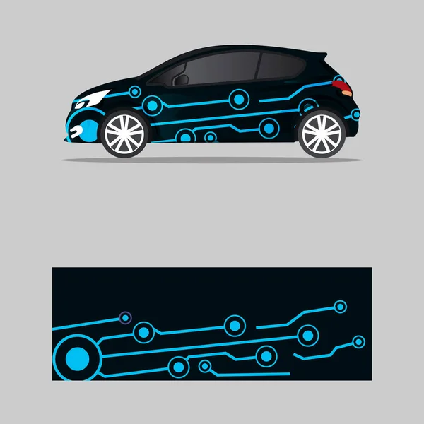 Yarış Aracı Grafikleri Takımı Yalıtılmış Vektör Tasarım Yarışı Zarif Çizgiler — Stok Vektör